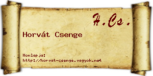 Horvát Csenge névjegykártya